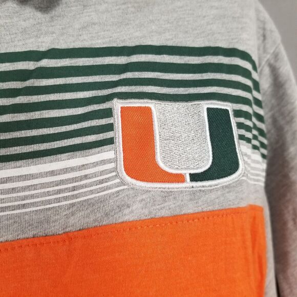 Colosseum UM University of Miami polo shirt men's 2xl xxl orange gray NEW - Picture 5 of 12